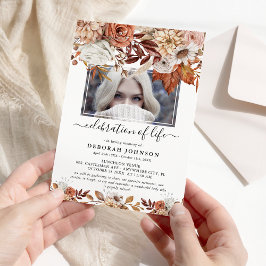 Foto Firande av Life Rustic Autumn Funeral Inbjudningar