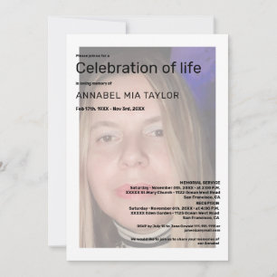 Foto Firande av livets minne Begravning Minnesstun Inbjudningar