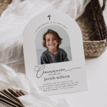 Foto First Communion Boy Arch-inbjudan