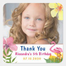 Foto Flamingo Flicka Födelsedags Tacksamhet