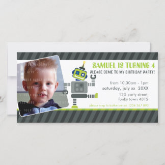 FOTO FÖDELSEDAGSFEST INBJUDAN: robotdans 1L