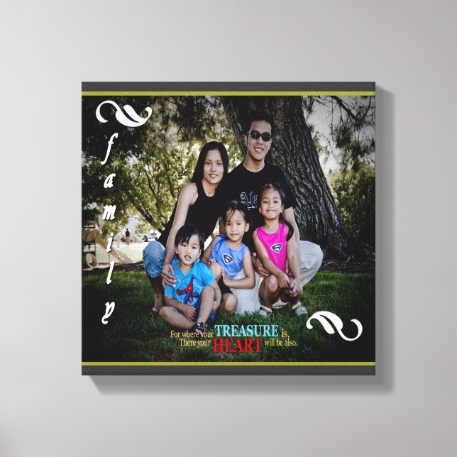 Foto för Anpassade-familjen Canvas Wall Art (Framsida)