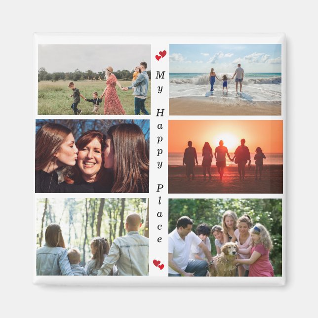 Foto för Anpassadet Mitt Lycklig Ställe 6 Bild Magnet (Framsidan)