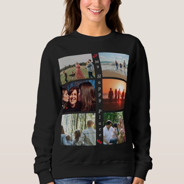 Foto för Anpassadet Mitt Lycklig Ställe 6 Bild T Shirt (Framsida)