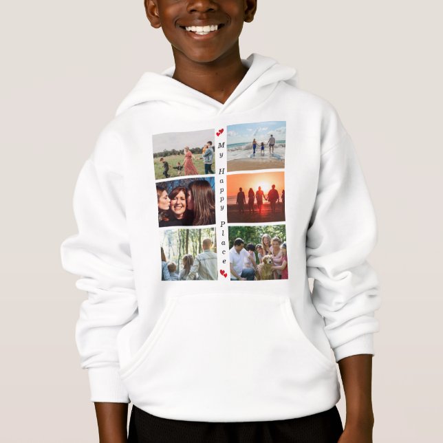 Foto för Anpassadet Mitt Lycklig Ställe 6 Bild T Shirt (Framsida)