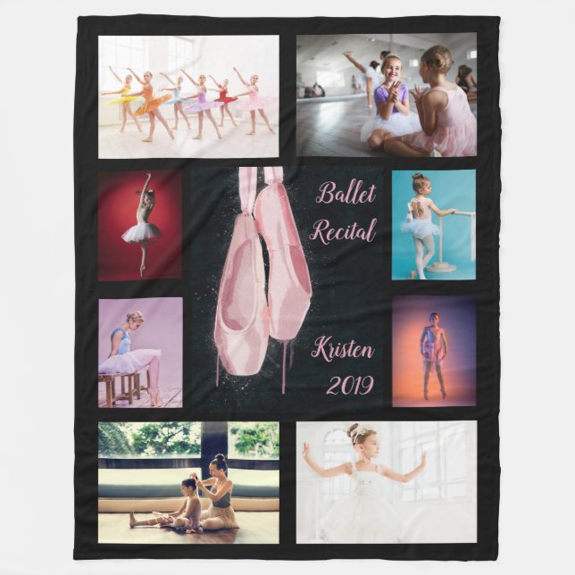 Foto för anpassningsbar Ballet Shoes Fleecefilt (Framsidan)