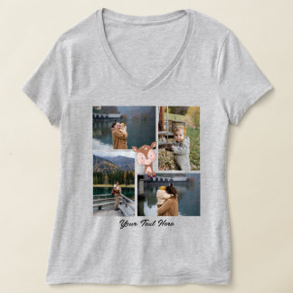 Foto för anpassningsbar-familjen/Text Cute Animal  T Shirt