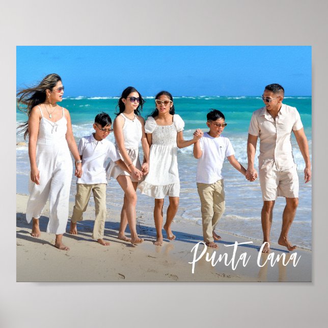 Foto för anpassningsbar Travel Memory Family Poster (Framsidan)