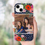 Foto för Anpassningsbarna Bright Blommigt och punk<br><div class="desc">personlig av telefonfoto med anpassningsbarna. Den här söta, giftiga designen har en färgstark blommigt gräns runt foto- och abstraktens punktbakgrund. Använda designen verktyg om du vill välja valfri bakgrund färg, lägga till fler foton och texter och skapa ett unikt foto av typen foto fon. Vår söt anpassningsbar fotot fodral gör...</div>