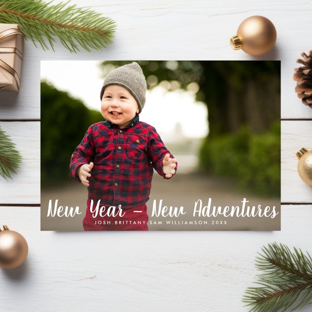 Foto för Anpassningsbarna Gott nytt år New Äventyr Julkort (Skapare uppladdad)