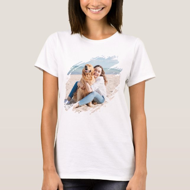 Foto för Anpassningsbarna Modern penseldrag T Shirt (Framsida)