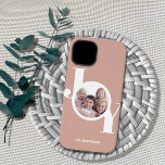 Foto för Anpassningsbarna  Rosa ros Guld<br><div class="desc">Det här moderna fotofotonfotonfotonfotonet har ett enda foto och ord JOY i snyggt typografi på  rosa,  ro guld. Anpassade enkelt med ditt foto och namn.</div>