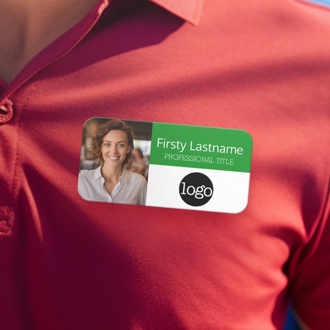 Foto för anpassningsbarnas medarbetare, Logotyp, N Namnbricka (Custom Name Tag)