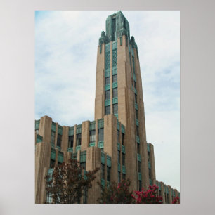 Foto för art déco för oxeWilshire byggnad Poster