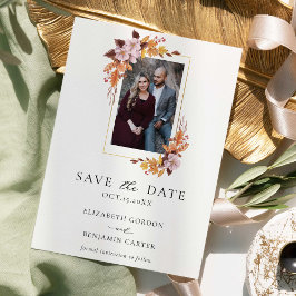 Foto för att spara datumet för Rustik höstblomma