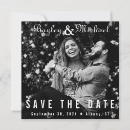 Foto för att spara vinylpostalbumskydd - Spara dat Inbjudningar