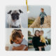 Foto för åtta foto-kvadratfärger, minimalt familje julgransprydnad keramik (Framsida)
