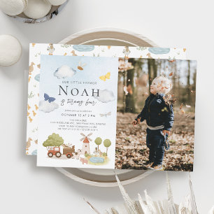 Foto för barnkalas med tema Little Farmer Farm Ani Inbjudningar
