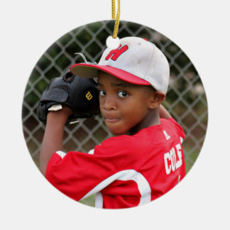 Foto för baseballjulanpassningsbar julgransprydnad keramik
