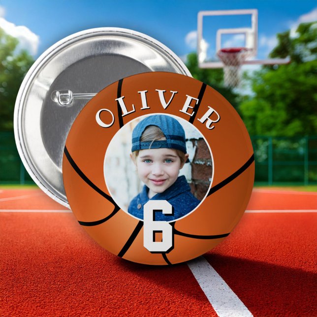 Foto för basketboll Boll Barns födelsedag Knapp (Skapare uppladdad)