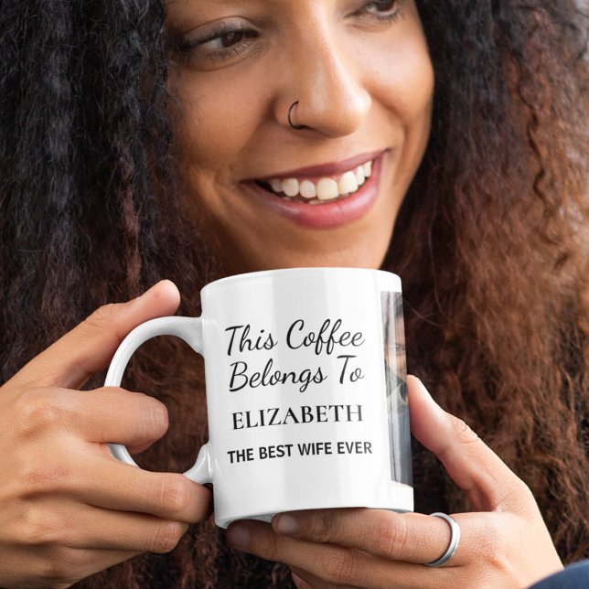 Foto för bästa frun någonsin i Personligen Kaffemugg (Skapare uppladdad)