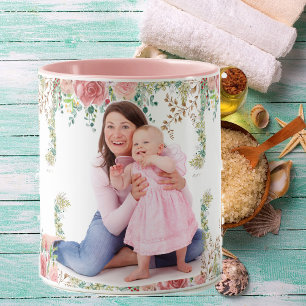 Foto för bästa Mamma någonsin Greenery Blommigt Mo Mugg