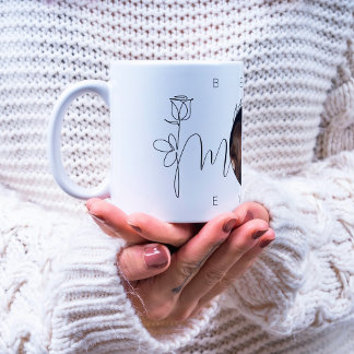 Foto för bästa Mamma någonsin-moderna Blommigtar Kaffemugg