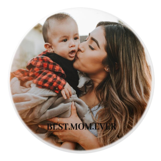 Foto för bästa Mamma någonsin-Personlig Knopp (Framsidan)