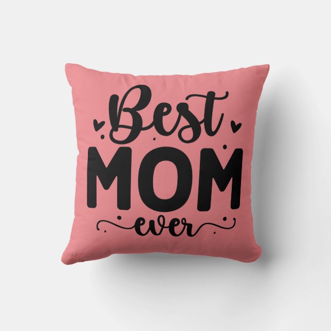 Foto för bästa Mamma någonsin-Personlig Kudde (Baksida)