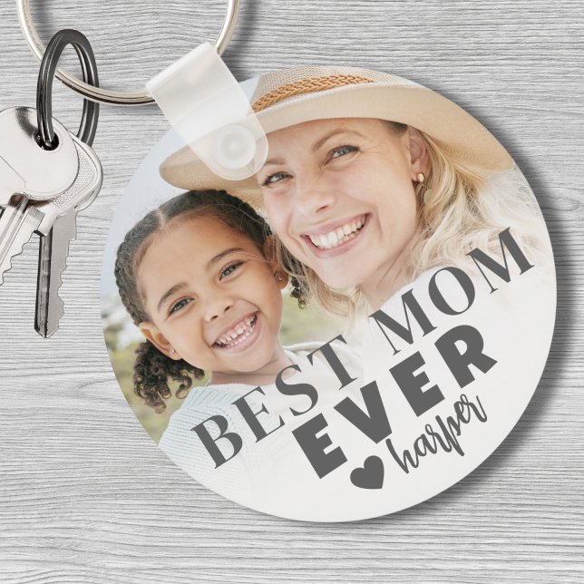 Foto för bästa Mamma-Personlig Nyckelring (Best Mom Ever Personalized Photo keychain)