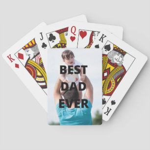 Foto för bästa Pappa någonsin-Anpassningsbar Casinokort