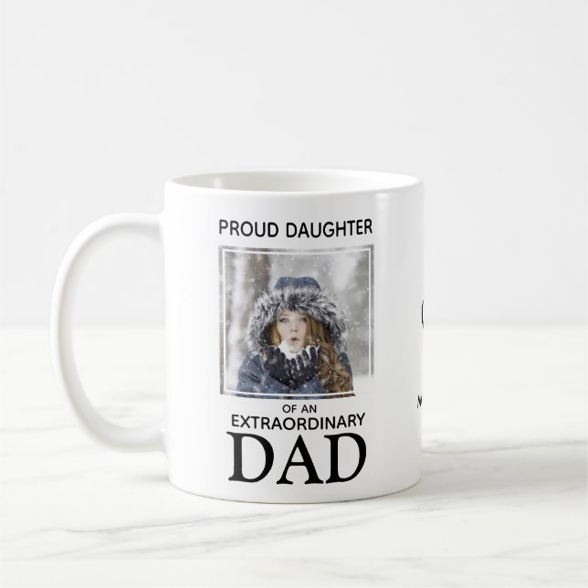 Foto för bästa Pappa någonsin-Anpassningsbar Kaffemugg (Vänster)