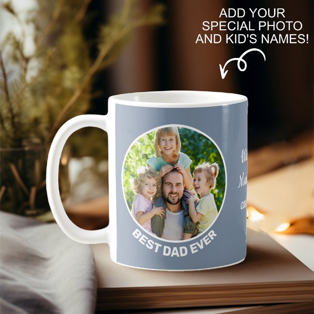 Foto för bästa Pappa någonsin-Anpassningsbar Kaffemugg (Skapare uppladdad)
