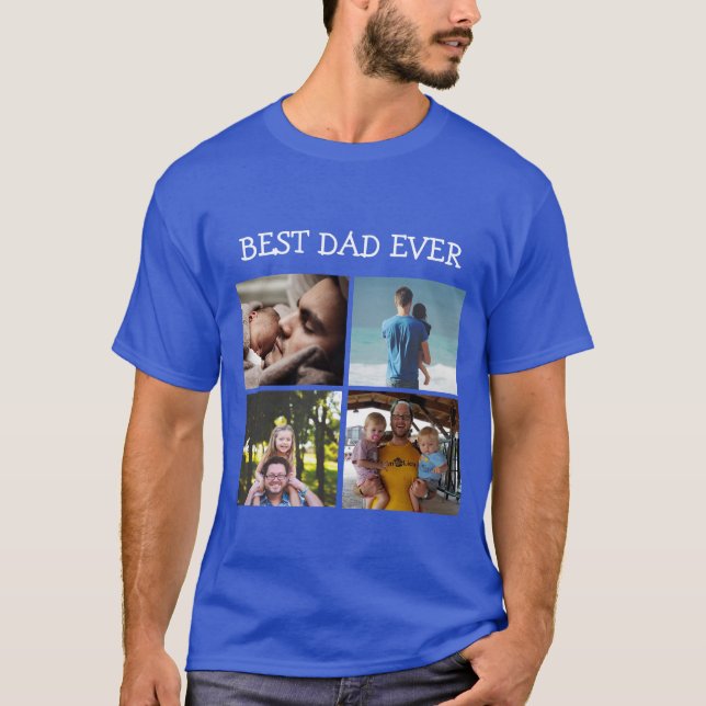Foto för bästa Pappa någonsin-Personlig T Shirt (Framsida)