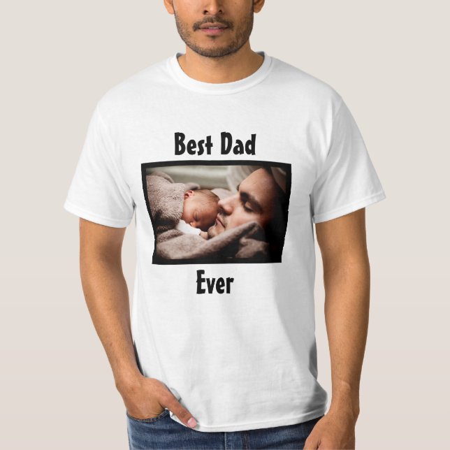 Foto för bästa Pappa någonsin-Personlig T Shirt (Framsida)