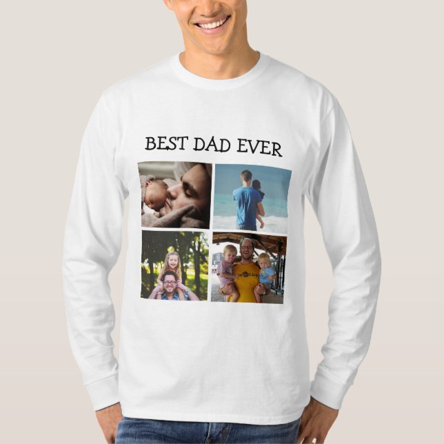 Foto för bästa Pappa någonsin-Personlig T Shirt (Framsida)