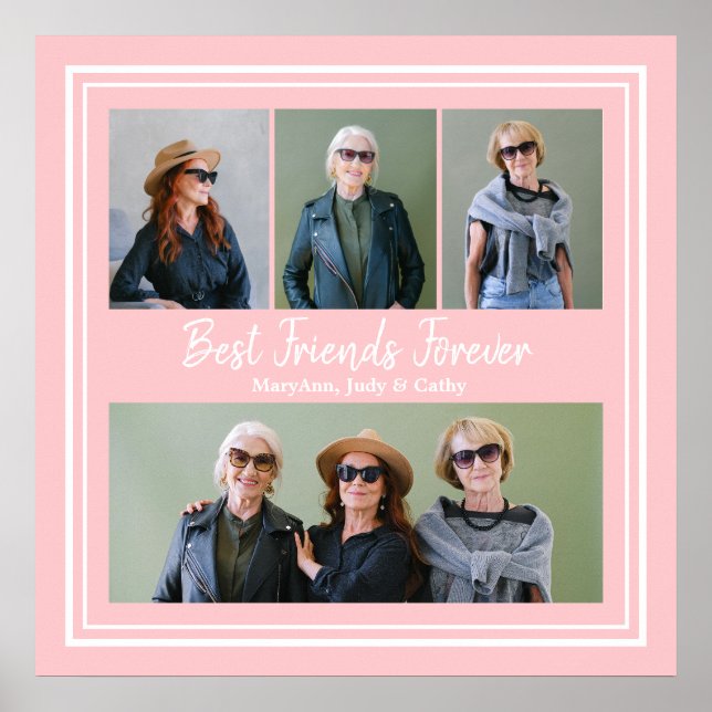 Foto för bästa vänner över Personligen Poster (Framsidan)