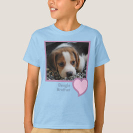 Foto för Beagle Brother Text Pet Hund Family Photo T Shirt
