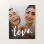 Foto för BFF-familjen med fet Kärlek-skript Pussel<br><div class="desc">Bold Script Kärlek Sisters BFF-familjfoto Jigszle Puzzle</div>