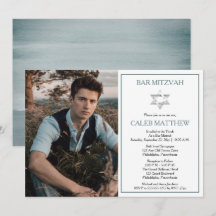 Foto för blå vattenfärg | David Pub Mitzvahs stjär