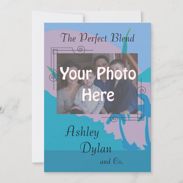 Foto för bländad familj i Bröllop Inbjudningar (Framsida)