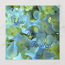 Foto för blomma för blåttvanlig hortensiablommor inbjudningar