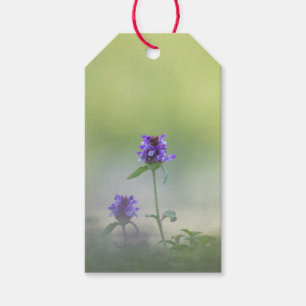 Foto för blommiga blommor presentetikett
