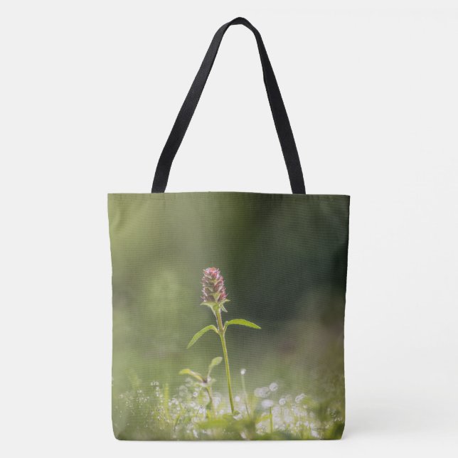 Foto för blommiga blommor tygkasse (Framsida)