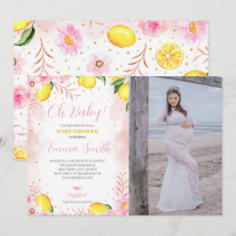 Foto för blommigt Lemonade Baby Shower Inbjudningar