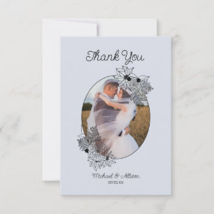 Foto för Blommigten Winter Wedding Hand plockade Tack Kort
