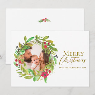 Foto för Boho Whimsical Wandement God jul-familjen Julkort