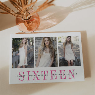 Foto för chic Rosa & vit Sweet sixteen Gästböcker