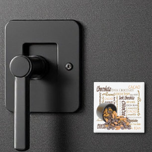 Foto för chokladbitar av typen Typografi Magnet