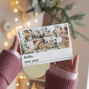 Foto för Collage Family Hej - nytt årskort Helg Vykort